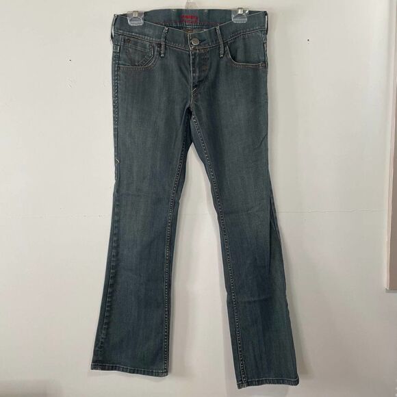 Levis Red Bootcut Low Rise Y2K Blue Jeans Womens Size 27 30 x 30 - Picture 1 of 6